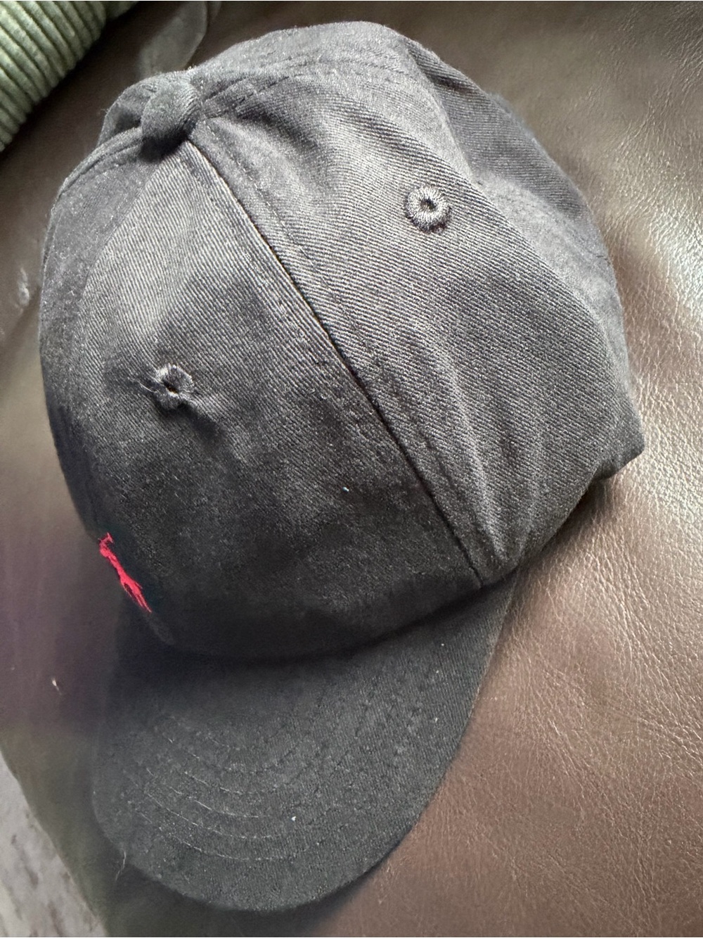 Polo Ralph Lauren Black Classic Baseball Cup Red Pony logo NWT - Picture 3 of 6